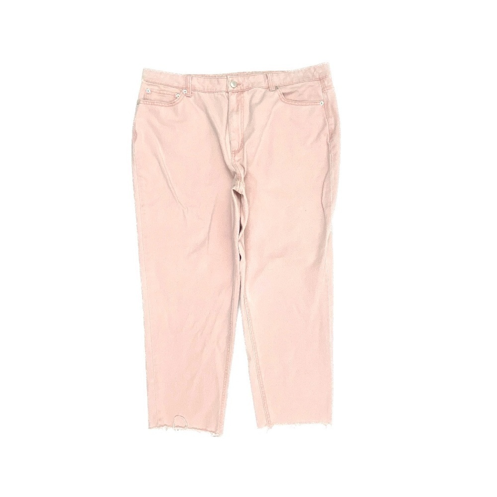 No Boundaries Raw Hem Straight Leg Women's size 17 Pink‎ Denim jeans